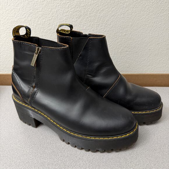 Doc Martens Womens Rometty II Chelsea Boot Black Vintage Smooth Size 10 - Picture 8 of 16